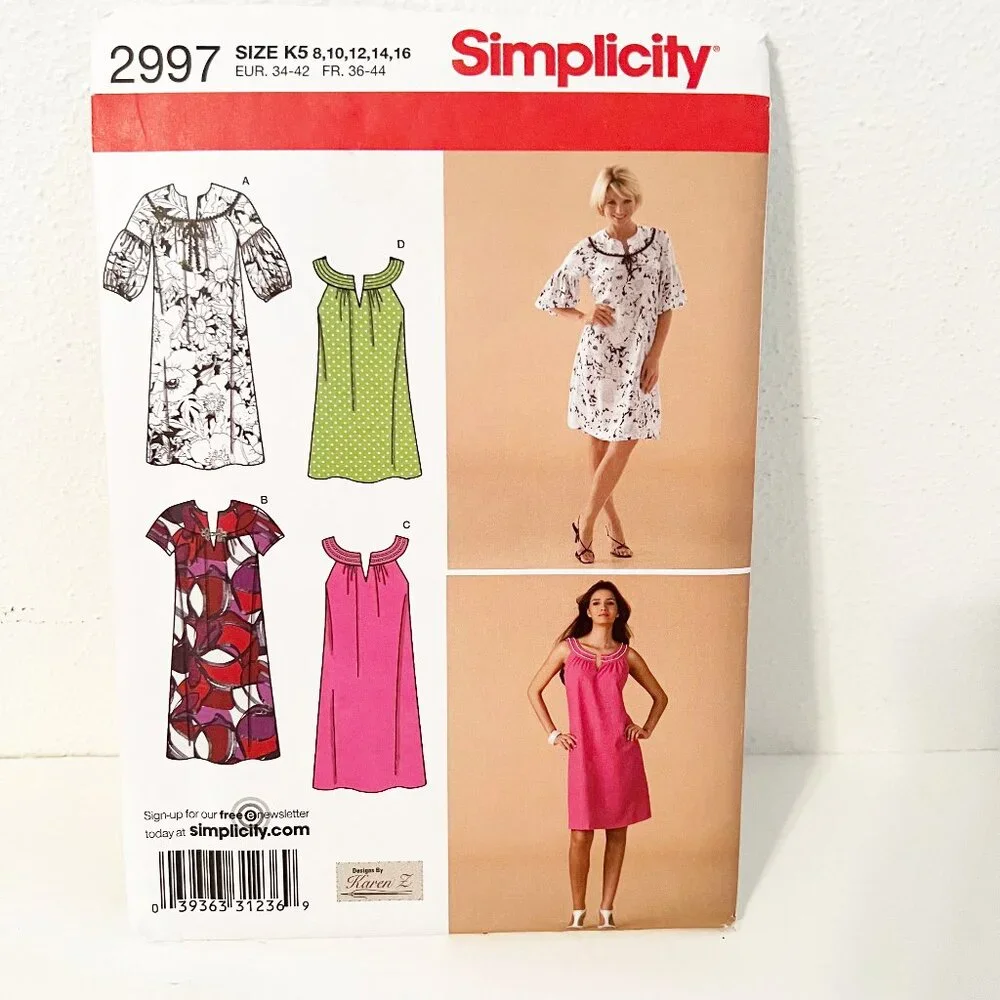 Simplicity Sewing Pattern 2997